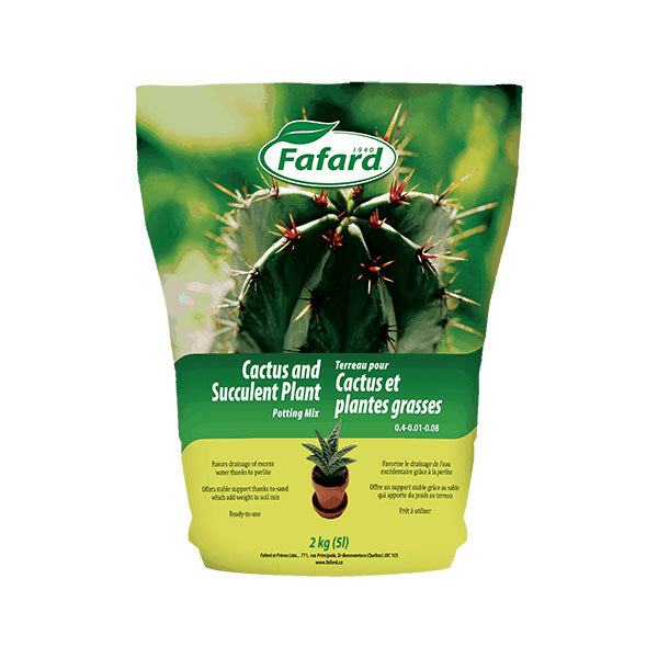 Terreau d'empotage pour cactus et plantes succulentes Fafard