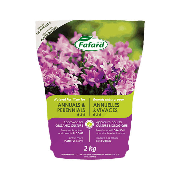 Engrais naturel Fafard pour plantes annuelles et vivaces (6-3-6)