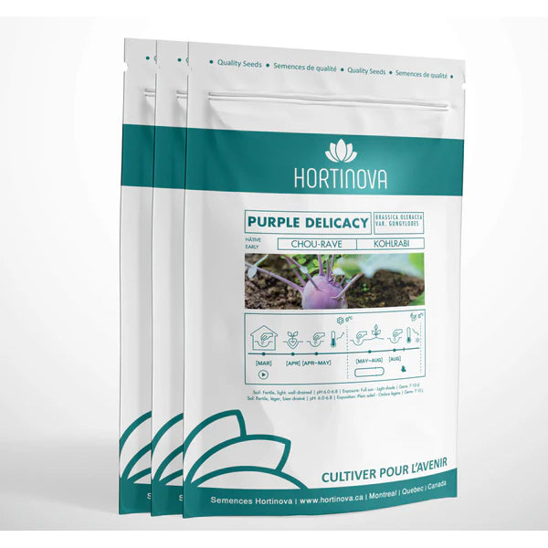 Purple Delicacy - Open Pollinated Kohlrabi Seeds