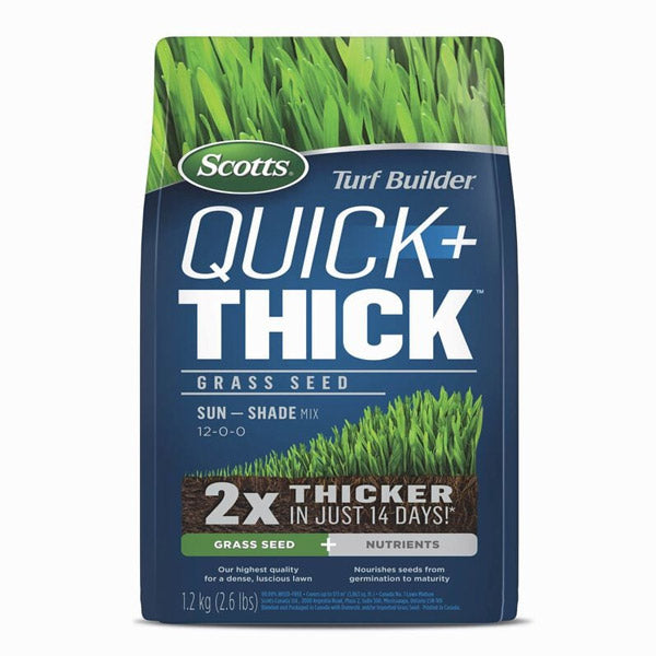 Quick + Thick™ Grass Seed Scotts® Turf Builder® Sun and Shade Blend