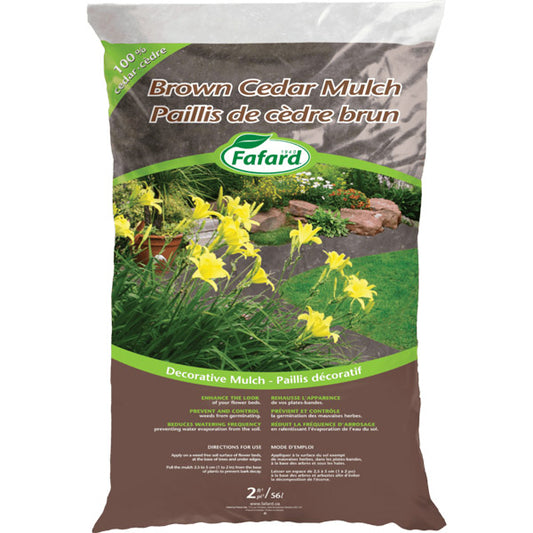 Paillis de cèdre brun 3 pi³