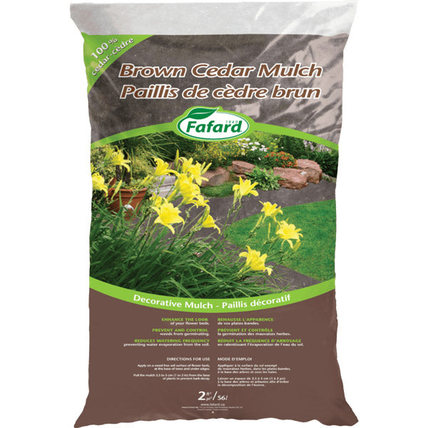 BROWN CEDAR MULCH 3 CU-FT